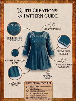 Women cotton embroidered thread work kurta 4