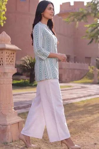 Women ethnic motifs printed indie prints kurta