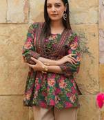 Women floral printed indie prints kurta