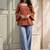 Women floral printed flared sleeves kurta