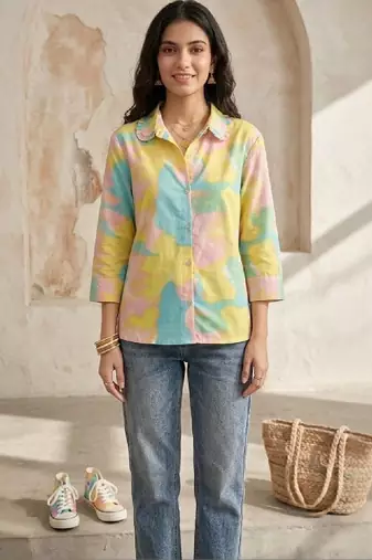 Women dyed kurta