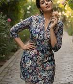Women ethnic motifs printed handloom kurta