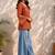 Women geometric printed flared sleeves kurta