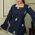Women geometric printed flared sleeves kurta