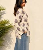 Women floral printed flared sleeves floral kurta