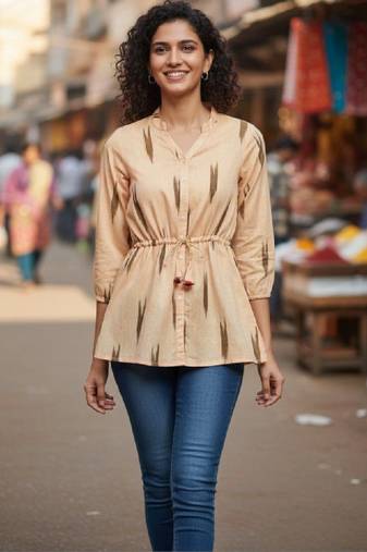 Women printed handloom kurta