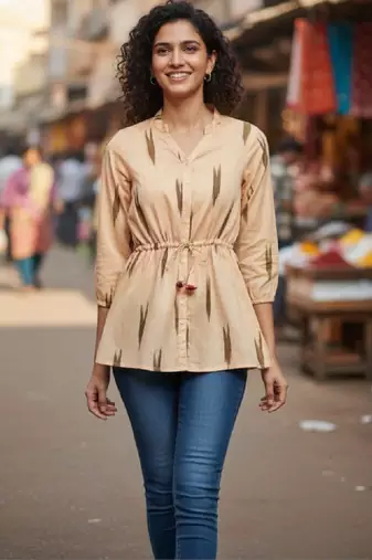 Women printed handloom kurta