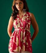 Women printed liva blend kurta
