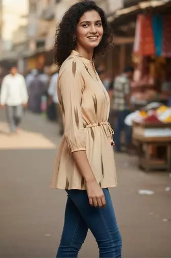 Women printed handloom kurta
