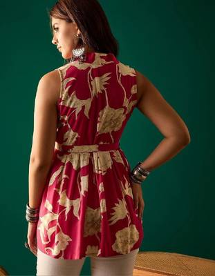 Women printed liva blend kurta 2
