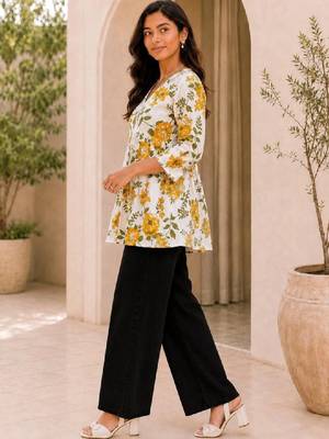 Women floral printed floral kurta 3