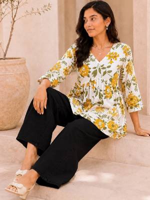 Women floral printed floral kurta 4