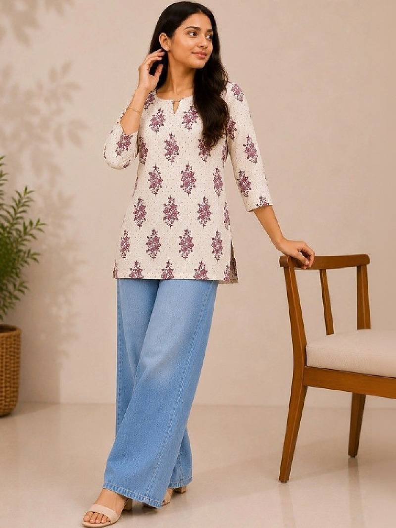 Women floral printed floral kurta