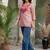 Women ethnic motifs embroidered thread work kurta