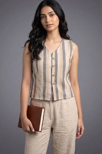 Women striped kurta