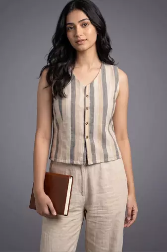 Women striped kurta