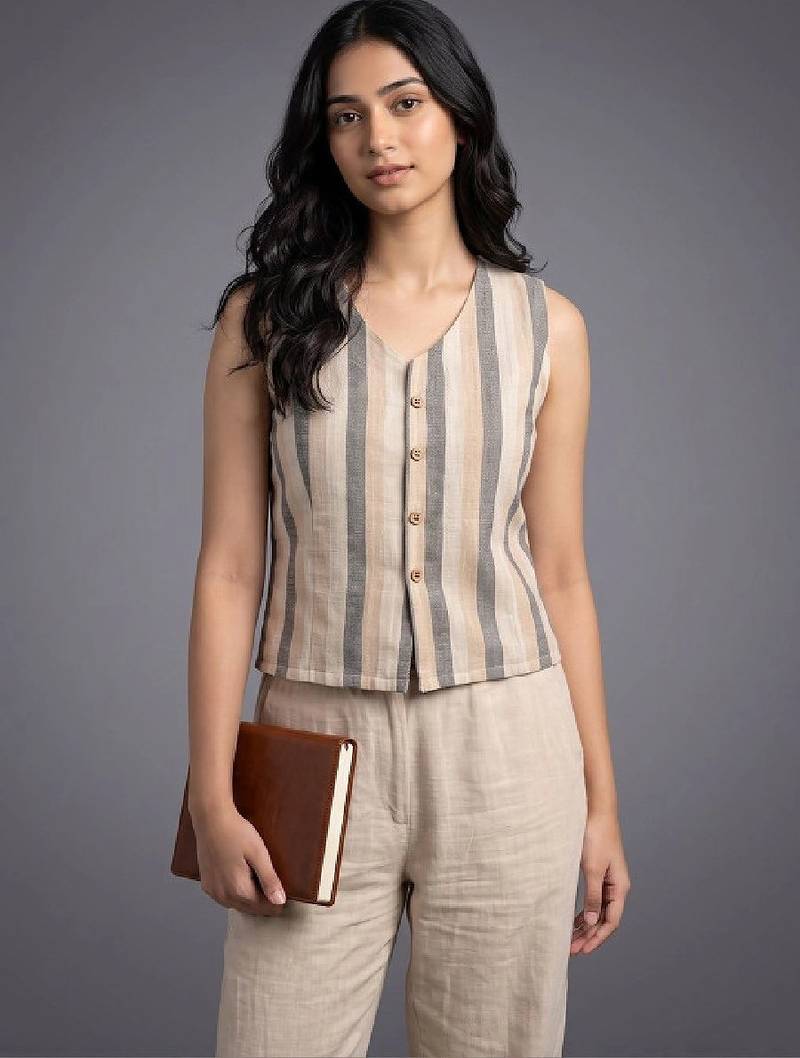 Women striped kurta