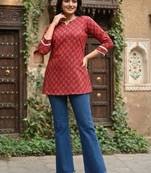 Women ethnic motifs printed indie prints kurta