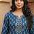 Women paisley printed thread work kurta