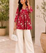 Women floral printed floral kurta