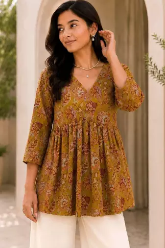 Women floral printed floral kurta