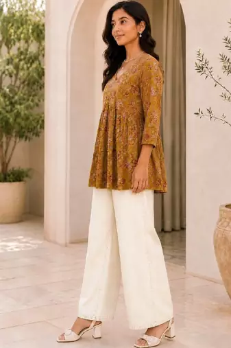 Women floral printed floral kurta