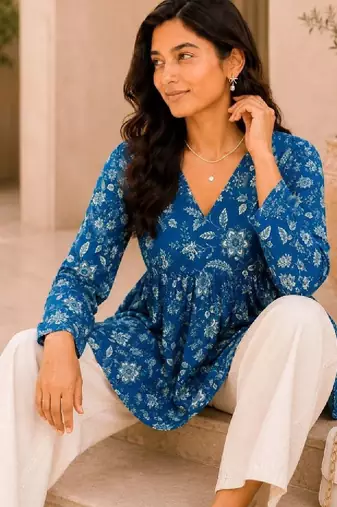 Women floral printed floral kurta