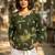 Women ethnic motifs printed flared sleeves kurta