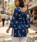 Women printed flared sleeves indie prints kurta