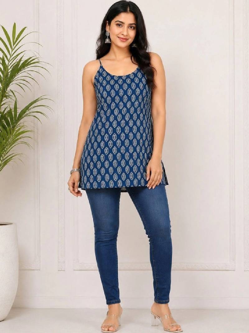 Women ethnic motifs printed indie prints kurta