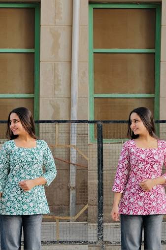 Women floral printed indie florals kurta
