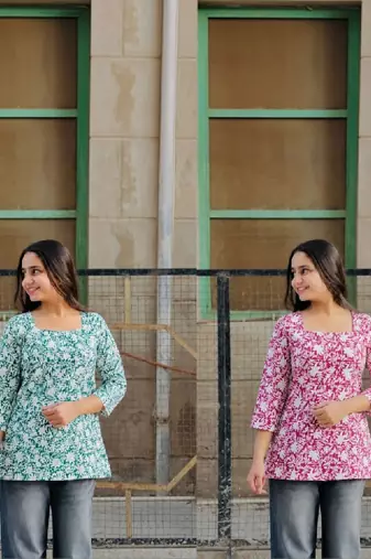 Women floral printed indie florals kurta