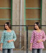 Women floral printed indie florals kurta