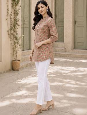 Women floral printed kurta 3