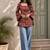 Women printed flared sleeves kurta