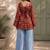Women printed flared sleeves kurta