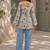 Women ethnic motifs printed flared sleeves indie prints kurta
