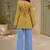 Women ethnic motifs printed flared sleeves kurta