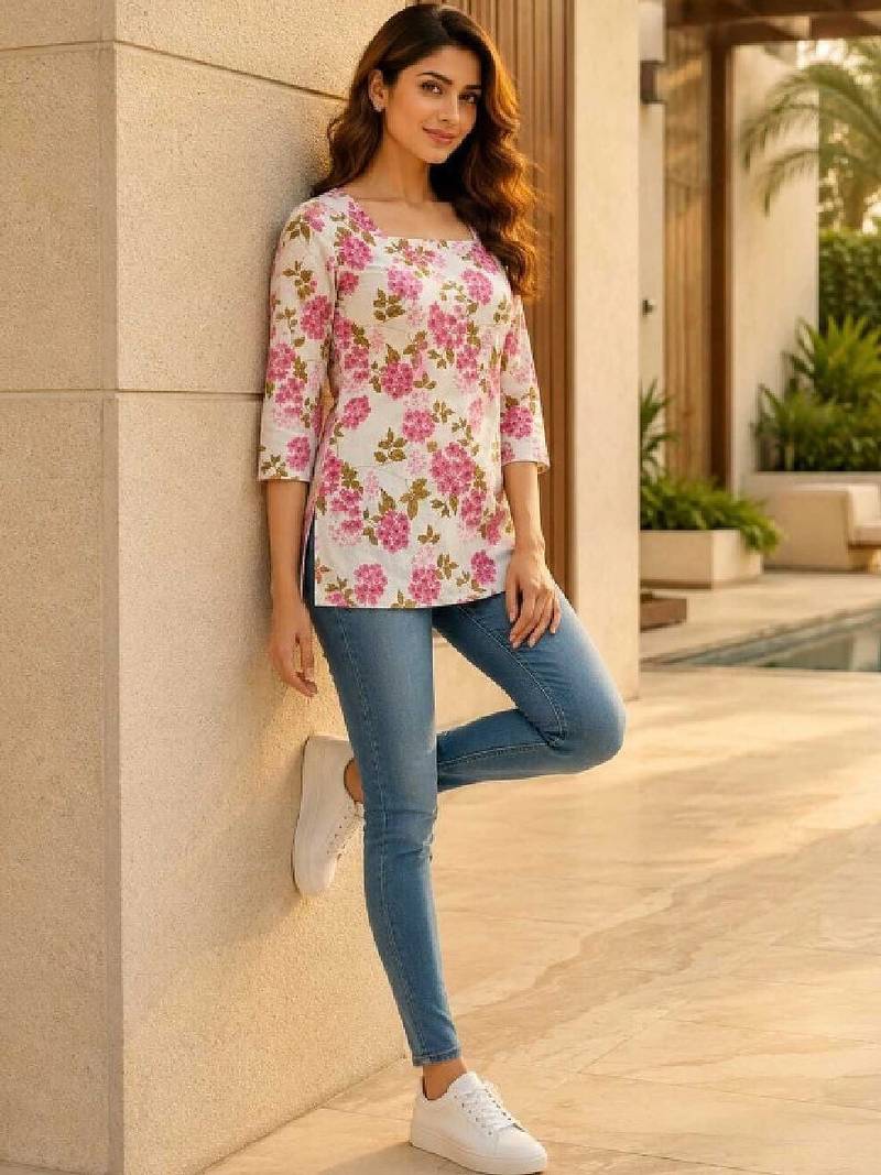 Women floral printed floral kurta