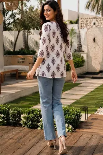 Women ethnic motifs printed kurta