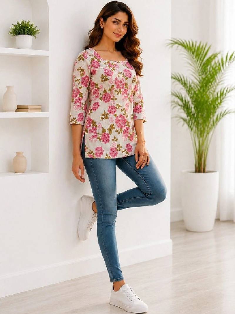 Women floral printed floral kurta