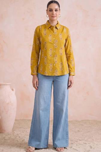 Women ethnic motifs printed indie prints kurta