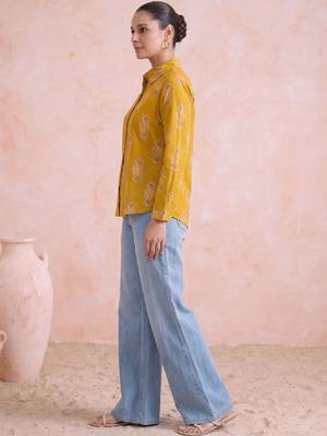 Women ethnic motifs printed indie prints kurta 2