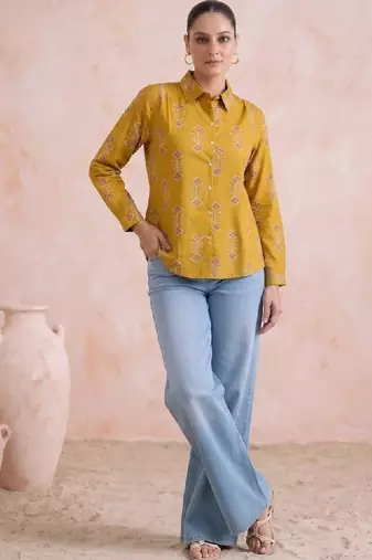 Women ethnic motifs printed indie prints kurta
