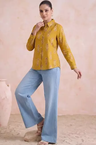 Women ethnic motifs printed indie prints kurta