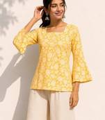 Women floral printed flared sleeves floral kurta