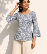 Women floral printed flared sleeves floral kurta