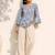 Women floral printed flared sleeves floral kurta