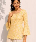 Women floral printed flared sleeves floral kurta