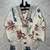 Women floral printed flared sleeves mirror work floral kurta